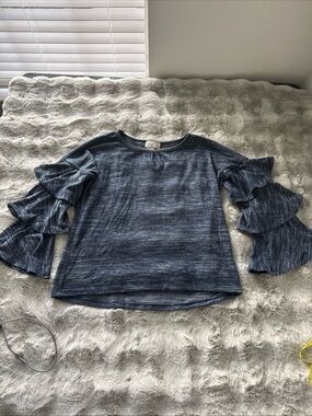 Vintage Jody Women’s Bell Design Sleeves Size Medium , Blue-0473